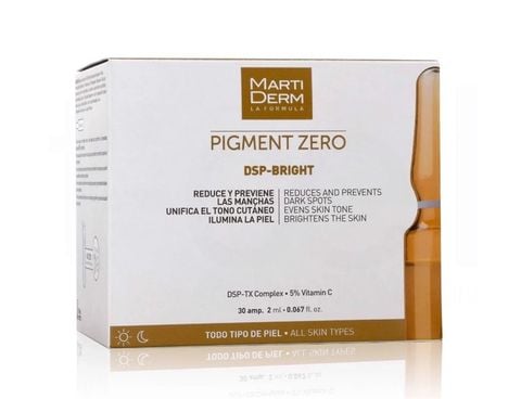 Ampoule Tế Bào Gốc Dưỡng Sáng Đều Màu Da, Giảm Đốm Sắc Tố Martiderm Pigment Zero DSP Bright - 30 ống (2ml x 30)