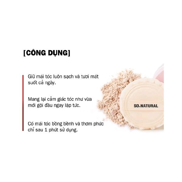 Phấn phủ gội khô Hair Dry Powder Perfume So'Natural
