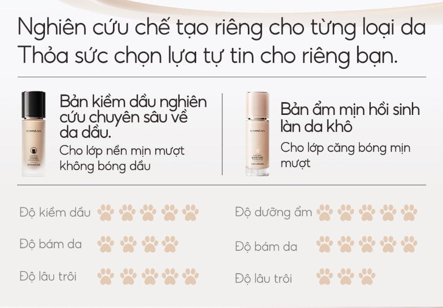 Kem Nền Carslan Dạng Lỏng Kiểm Soát Dầu Lâu Trôi Chống Thấm Nước Suốt 24h 30g