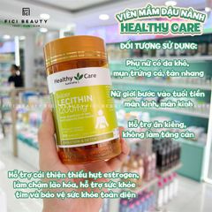 Viên Uống Mầm Đậu Nành Healthy Care Super Lecithin 1200mg - 100 viên
