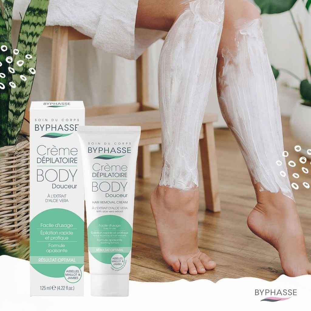 Kem Tẩy Lông Chiết Xuất Lô Hội BYPHASSE Hair Removal Cream Aloe Vera 125ml