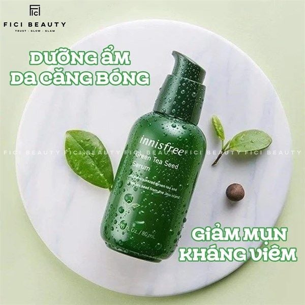 Tinh Chất Dưỡng Ẩm Sâu, Phục Hồi Da Mụn Innisfree Green Tea Seed Serum 80ml