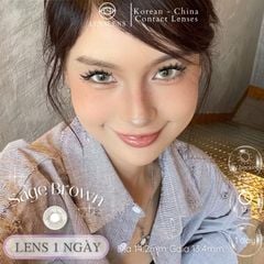 Lens 1 NGÀY Thời Trang DOUYIN (cặp) - SAGE BROWN 0-2 độ