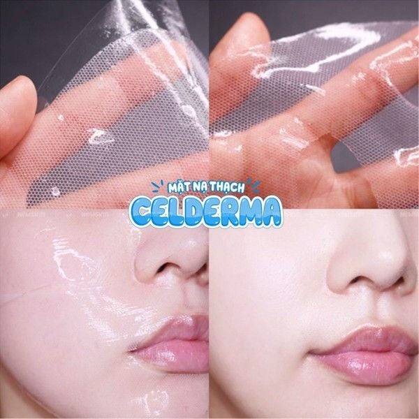 Mặt Nạ Thạch Celderma Marine Collagen Hydrogell Dưỡng Ẩm, Căng Bóng Da 30g ( Xanh )
