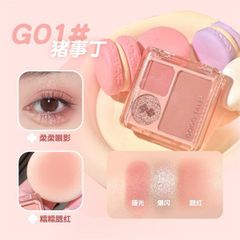 Bảng phấn mắt/má 3 ô GOGO TALES - G01 Tròn