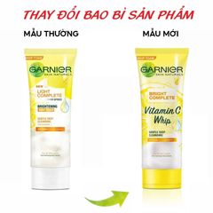 Sữa Rửa Mặt Garnier Tạo Bọt Dưỡng Sáng Làn Da Light Complete Vitamin C Whip Foam 50ml