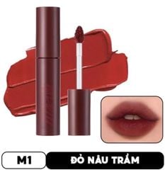 Son Kem Lì, Siêu Mịn Môi Merzy Bite The Beat Mellow Tint - M1 Mahogany - ĐỎ NÂU TRẦM