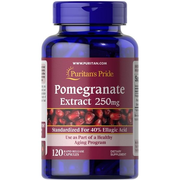 Viên Uống Tinh Chất Lựu Chống Nắng Nội Sinh & Làm Sáng Da Puritan's Pride Pomegranate Extract 250mg - 120 viên