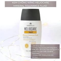Kem Chống Nắng Nâng Tone HELIOCARE 360 Mineral Tolerance Fluid 50ml - MỌI LOẠI DA, DA NHẠY CẢM, DA SAU XÂM LẤN