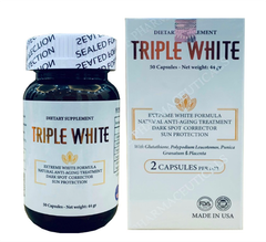 Viên Uống Trắng Da, Hỗ Trợ Chống Nắng Triple White - 50 viên