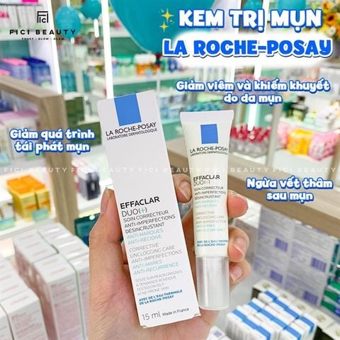 Kem Giảm Mụn, Ngừa Thâm LA ROCHE-POSAY Effaclar Duo+ Corrective Unclogging Care Antiimperfections Anti-Marks Anti-Reoccurence 15ml