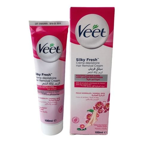 Kem Tẩy Lông VEET Silky Fresh Hair Removal Cream Normal Skin 100ml - Mọi Loại Da