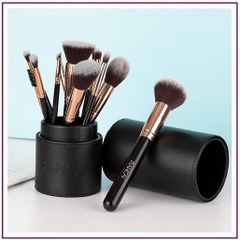 Bộ Cọ Trang Điểm RANCAI 12 Cây Màu Đen Kèm Bao Da