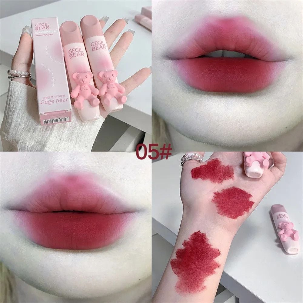 NĐT - Son Kem Nhung Lì Gấu Hồng GEGE BEAR