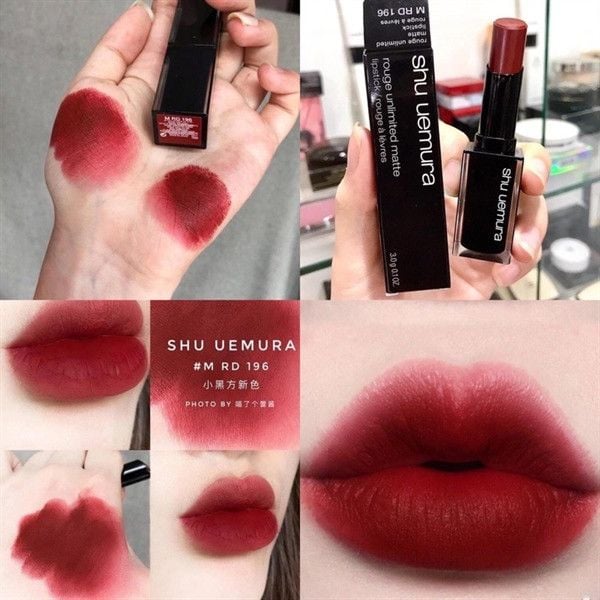 Son Thỏi SHU UEMURA Rouge Unlimited Matte Lipstick - M RD196 - Tone ĐỎ ĐẤT
