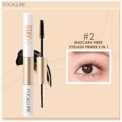 Mascara Kiêm Lót Dưỡng Dài Mi FOCALLURE Waterproof Lash Primer & Mascara 2-in-1 FA160-02