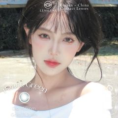 Lens Thời Trang DOUYIN (Cặp) - PEACE GREEN 0-3 độ