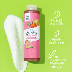 Sữa Tắm Chiết Xuất Cam Chanh Tẩy Tế Bào Chết Dịu Nhẹ St.IVES Radiant Skin Pink Lemon & Mandarin Orange Exfoliating Body Wash