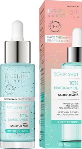 Serum Eveline 10% Niacinamide Glycol Therapy ngừa Mụn, Se khít LCL 30ml