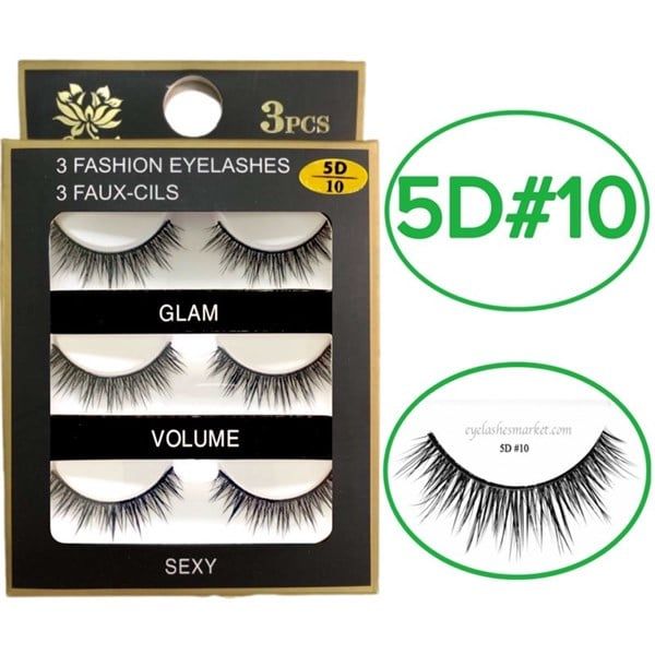 Set 3 Cặp Lông Mi Chồn 5D - Mẫu 10