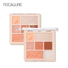 Bảng phấn mắt má và phấn má hồng bắt sáng Focallure 7 màu mềm lung linh 90g FA-192 #03