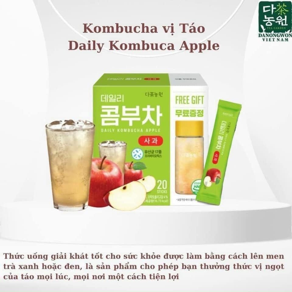 Trà KOMBUCHA Giảm Cân, Đẹp Dáng, Đẹp Da - Hộp 20 Gói (Tặng Bình)