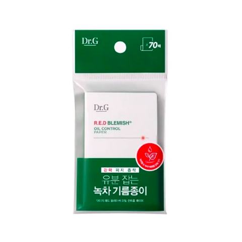 Giấy Thấm Dầu Kiểm Soát Dầu Nhờn Dành Cho Da Nhạy Cảm Dr.G R.E.D Blemish Oil Control Paper - 70 Tờ