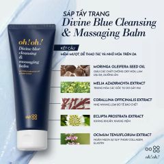 Sáp Tẩy Trang Làm Sạch Sâu, Trẻ Hóa Da Oh!Oh! Divine Blue Cleansing & Massaging Balm 150ml