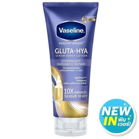 Dưỡng Thể Trắng Da Ban Đêm VASELINE Gluta-hya Serum Burst Lotion Overnight Radiance Repair 300ml