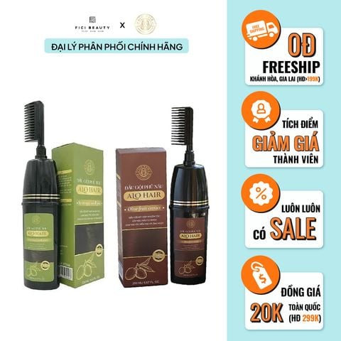 Dầu Gội Phủ Bạc 100% Thảo Mộc Thiên Nhiên Alohair