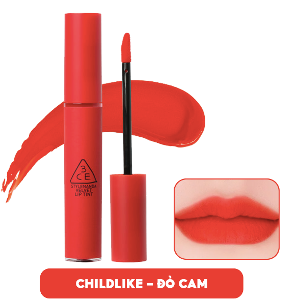 Son Kem Lì, Lên Màu Chuẩn 3CE Velvet Lip Tint 4g