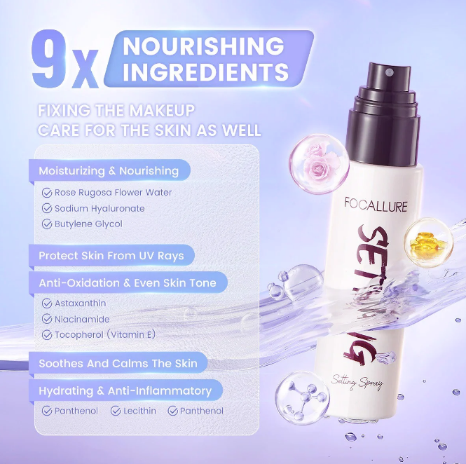 Xịt Khóa Makeup FOCALLURE Flawless Long-Lasting Setting Spray FA352 65g