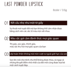 Son Thỏi Lì, Mịn Mượt Nhẹ Môi Bbia Last Powder Lipstick