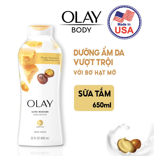 Sữa Tắm Olay Dưỡng Ẩm 650ml
