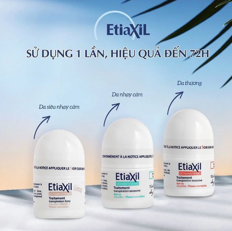 Lăn Khử Mùi, Đặc Trị Mồ Hôi Etiaxil Detranspirant 15ml