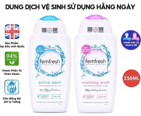 Dung Dịch Vệ Sinh Phụ Nữ Giúp Chăm Sóc Cân Bằng Độ pH Femfresh Ultimate Care 250ml
