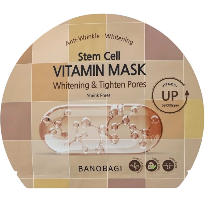 Mặt Nạ Dưỡng Sáng, Hỗ Trợ Nâng Cơ Banobagi Stem Cell Vitamin Mask 30g