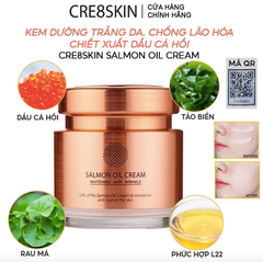 Kem Dưỡng Trắng, Ngăn Ngừa Lão Hoá Chiết Xuất Dầu Cá Hồi CRE8SKIN Salmon Oil Cream 80g