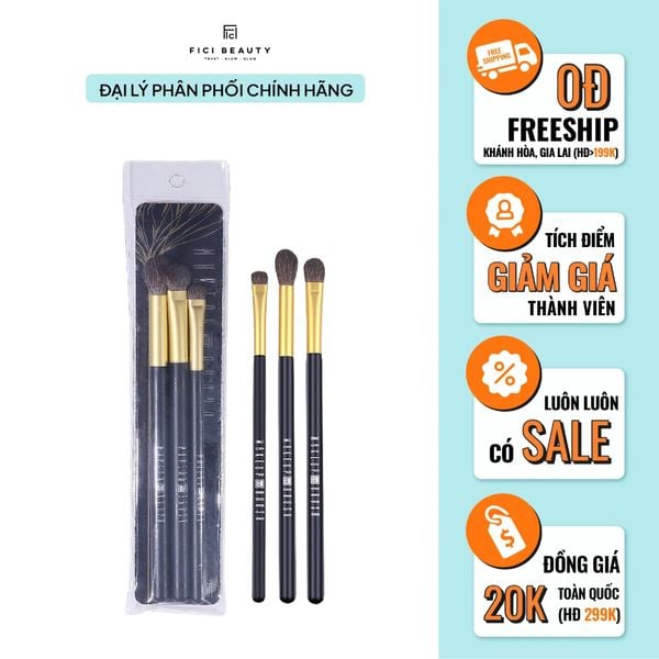 Bộ Cọ Trang Điểm Xixi Chính Hãng - 3 Cây Makeup Xixi Brush