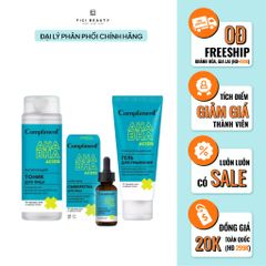 Trọn bộ Compliment AHA BHA trị mụn, sạch sâu, sáng da