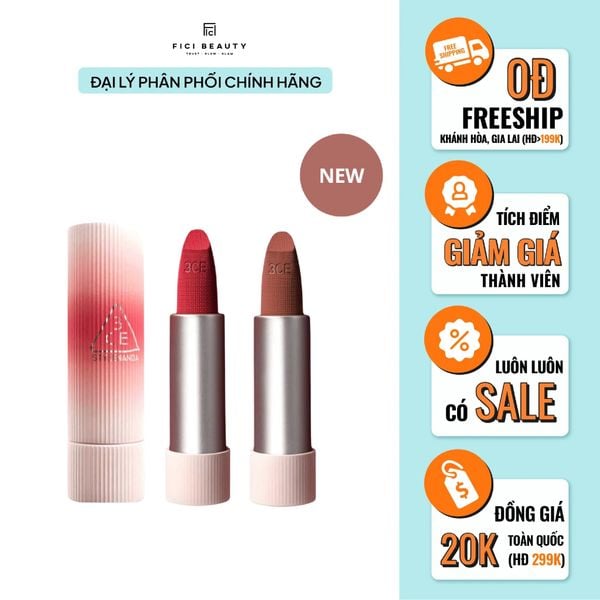 Son Thỏi Lì 3CE Cashmere Hug Lipstick