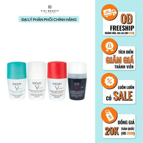 Lăn khử mùi Vichy 50ml Các Màu
