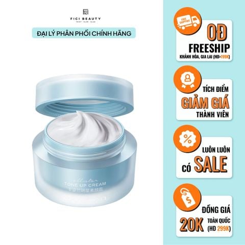 Kem Nâng Tông Da Carslan Kem Lười Makeup Dưỡng Ẩm Che Khuyết Điểm Bản Mỏng Nhẹ (Xanh)