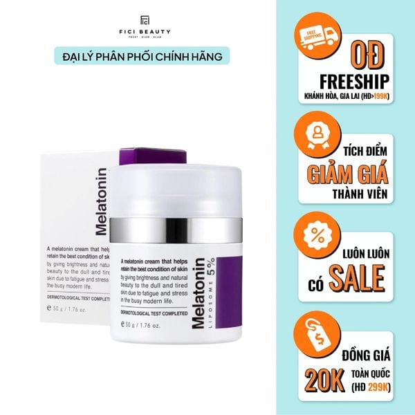 Kem Dưỡng Căng Bóng Mờ Thâm Nám MeLatonin 5% Maxclinic 50g