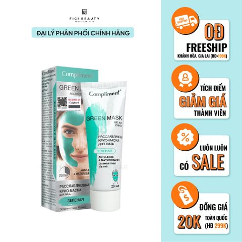 Mặt nạ Compliment Green mask kiềm dầu, giảm mụn 80ml