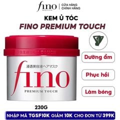 Kem Ủ Dưỡng Ẩm, Giúp Tóc Phục Hồi, Suôn Mượt Fino Premium Touch 230g