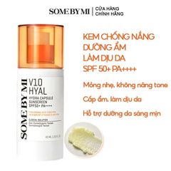 Kem Chống Nắng Dưỡng Ẩm, Làm Dịu Da Some By Mi V10 Hyal Hydra Capsule Suncreen SPF50+ PA++++ 40ml