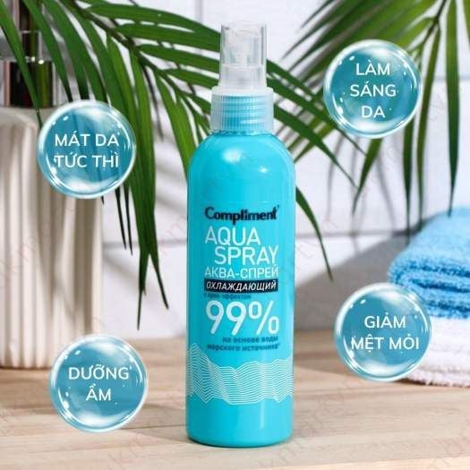Xịt Khoáng Compliment Cấp Ẩm Tức Thì, Làm Dịu Làn Da, Khóa Nền Makeup 200ml ( Màu Xanh)