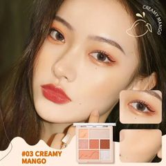 Bảng phấn mắt má và phấn má hồng bắt sáng Focallure 7 màu mềm lung linh 90g FA-192 #03