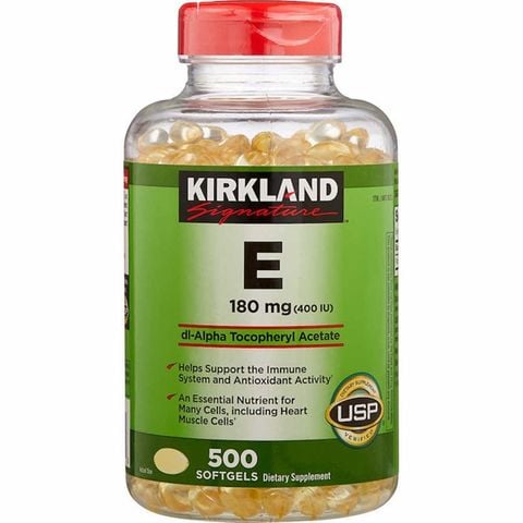 Viên Uống Bổ Sung Vitamin E Kirkland E 180mg - 500 Viên